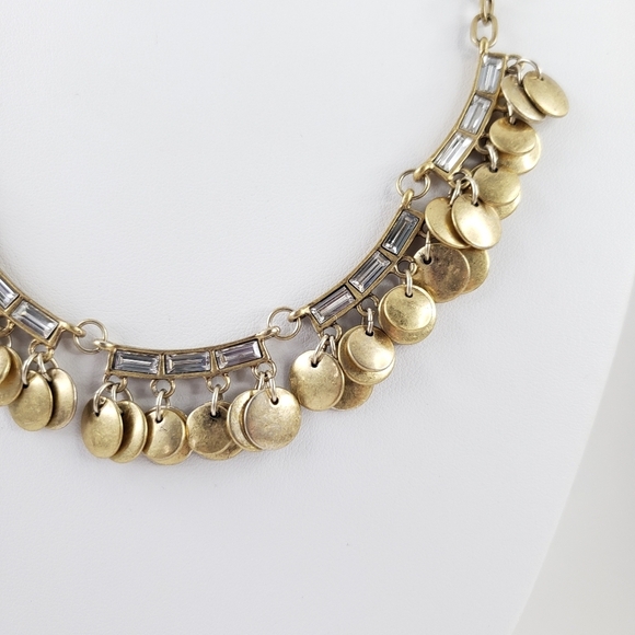 J. Crew statement necklace with brilliant baguette rhinestones A0283 - Picture 7 of 13